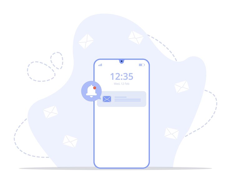 Vector new message concept illustration
