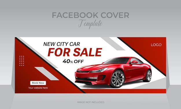 Vector new model exclusive car sale social media cover photo web banner template