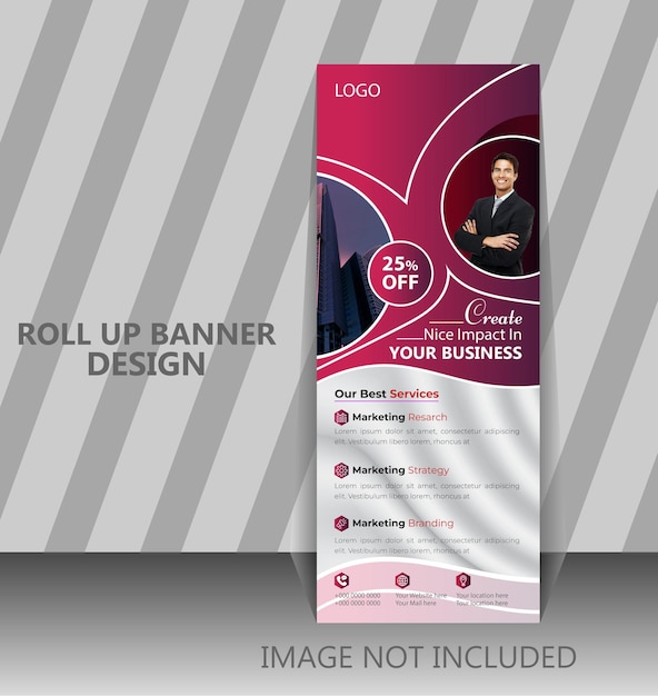 Vector new modern business rollup banner design