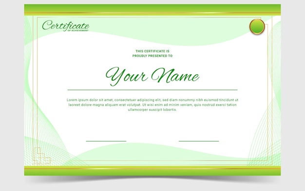 New Modern Certificate template