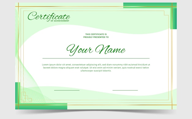 New modern certificate template