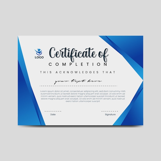 New modern certificate template