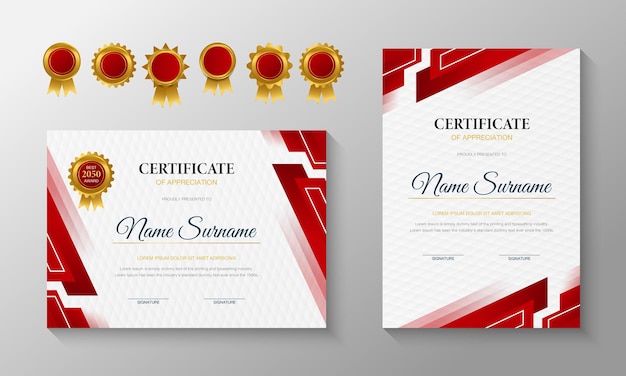 New Modern creative award Certificate of appreciation, qualification template