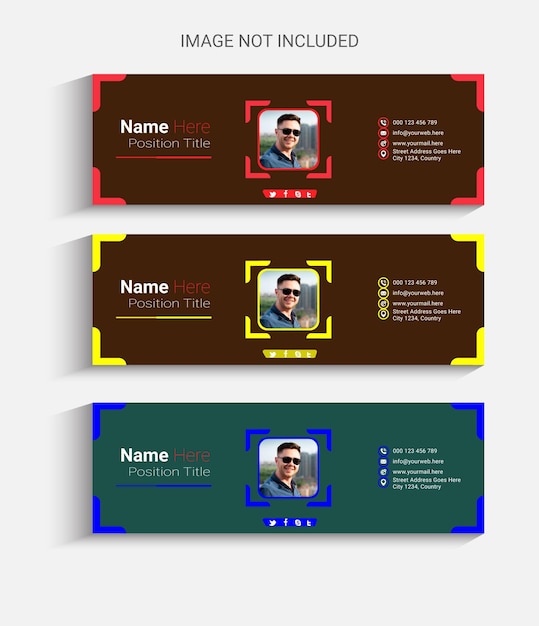 new modern email signature design template