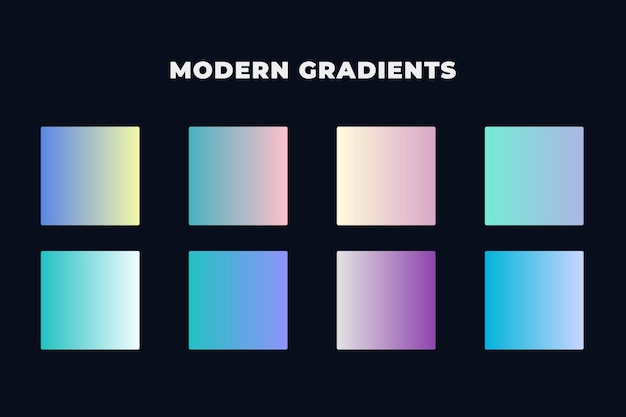 New modern gradient colors pack Vector gradient collection palette