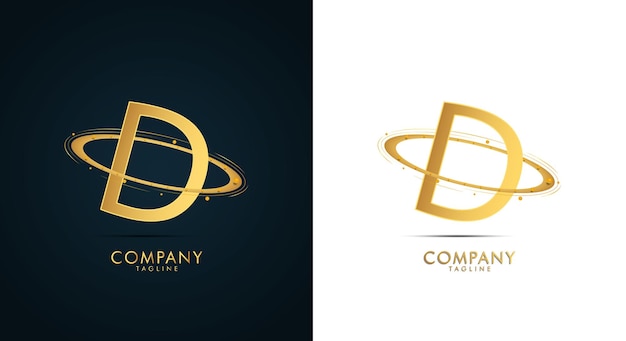 New modern luxury logo design with golden color