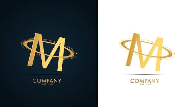 New modern luxury logo design with golden color