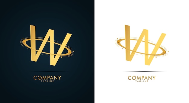 New modern luxury logo design with golden color