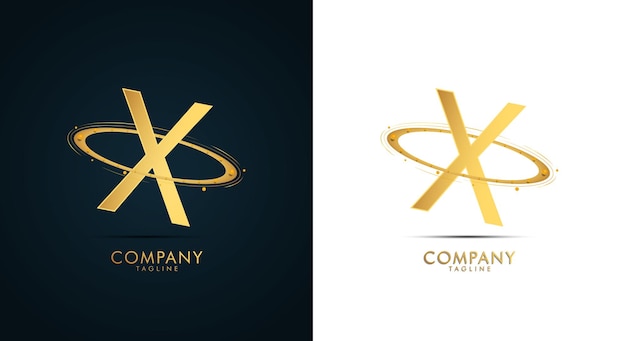 New modern luxury logo design with golden color