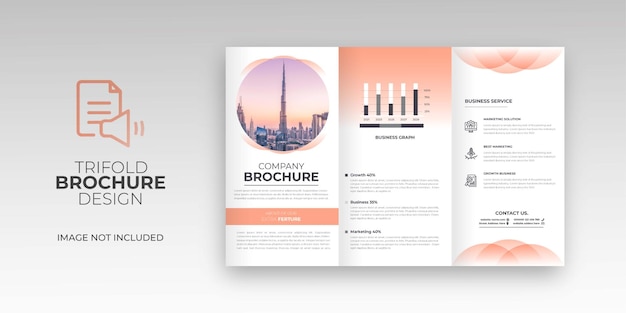 New multipurpose trifold brochure template and Abstract trifold brochure template