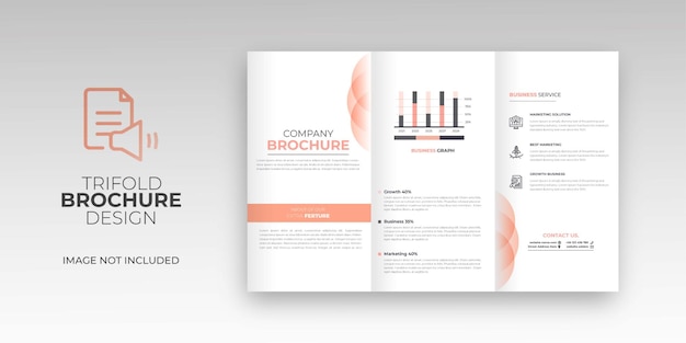 New multipurpose trifold brochure template and abstract trifold brochure template