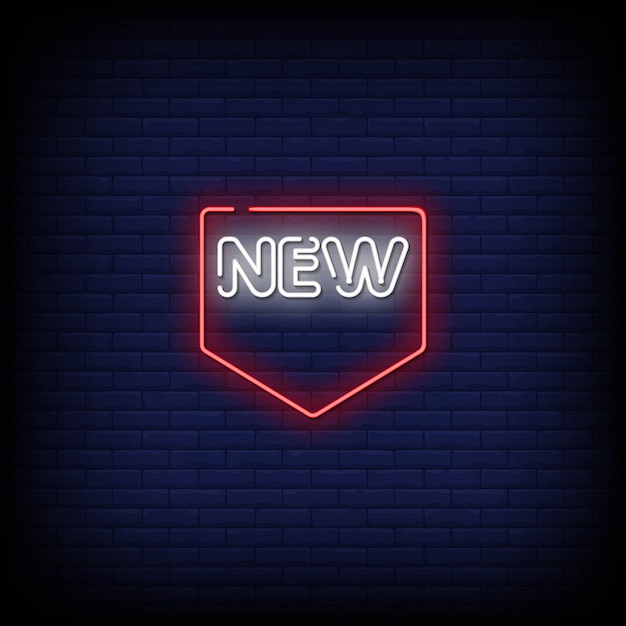 New neon signs style text
