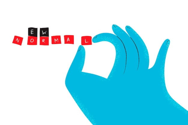 Vector new normal during coronavirus pandemic concept