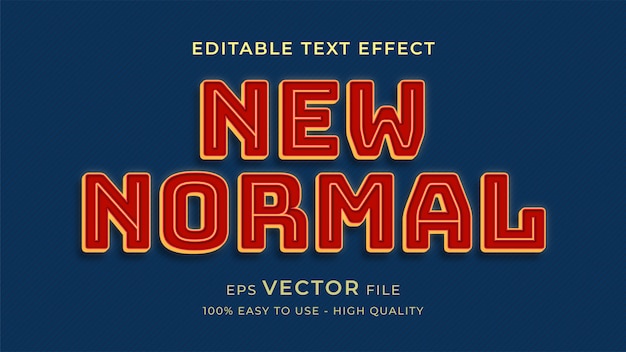 New normal retro style editable text effect concept