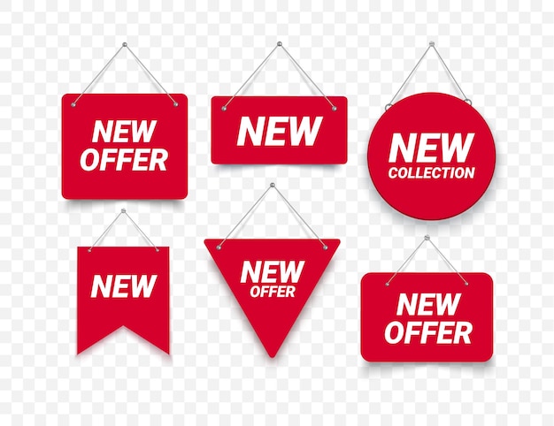 Vector new offer labels illustration