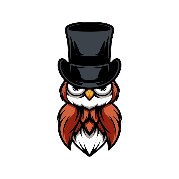 New owl Tophat mascot design