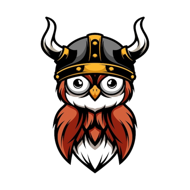 New owl Viking mascot design