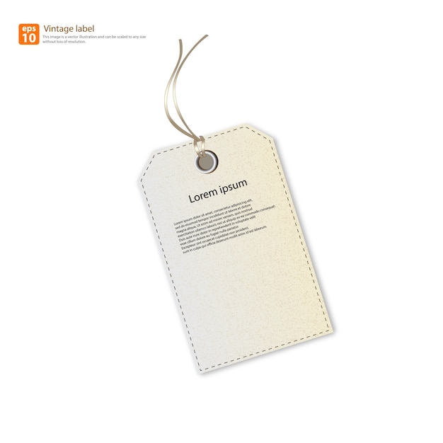 Vector new paper tag vintage label