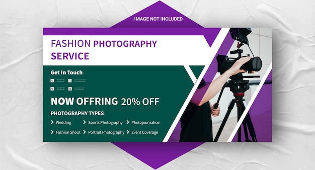 New photography horizontal banner templates