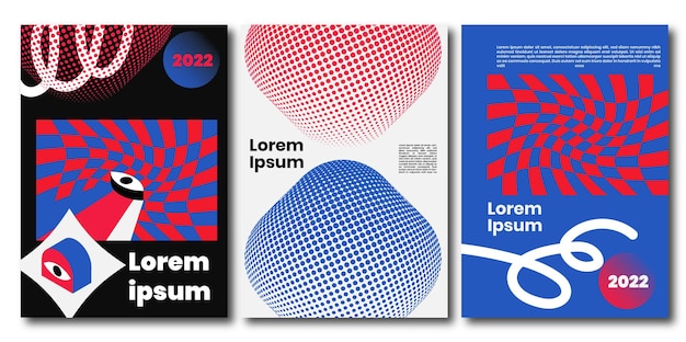 Вектор Новый постер premium trends максималистский дизайн
