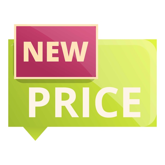 Vector new price chat icon cartoon vector label tag sale offer