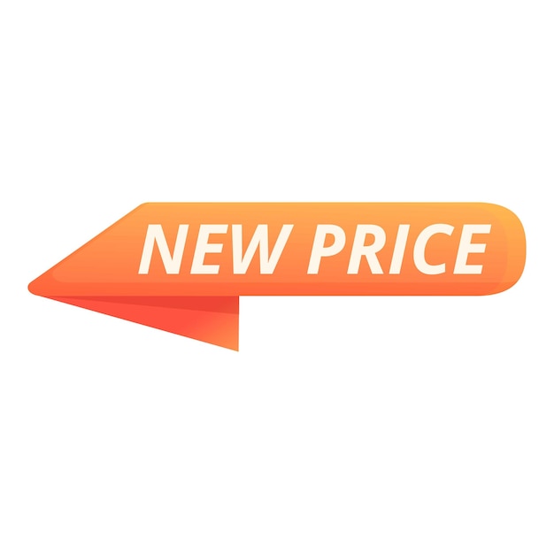 New price mark icon cartoon vector tag label sale offer