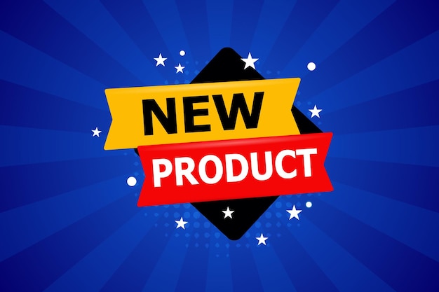 Vector new product on a blue background