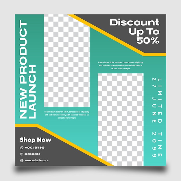 Vector new product poster template design