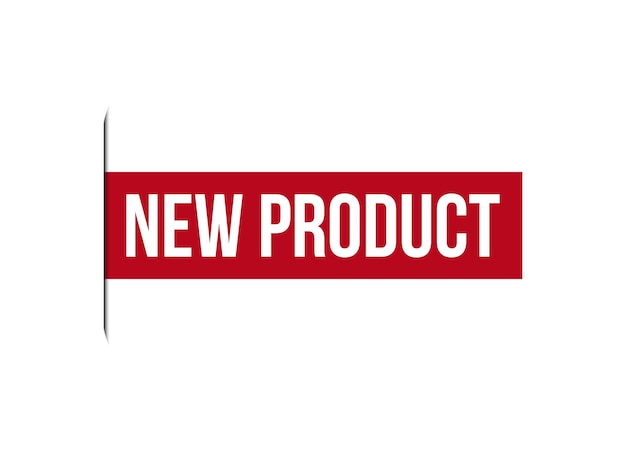 new product red vector banner illustration isolated on white background