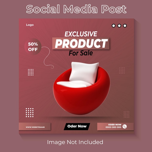 New product social media post design template