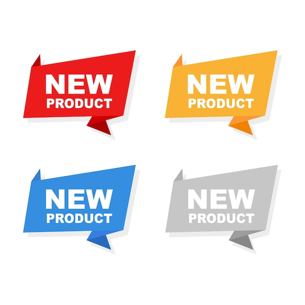 Vector new product sticker icon vector illustration