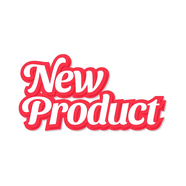 New product vector lettering isolated