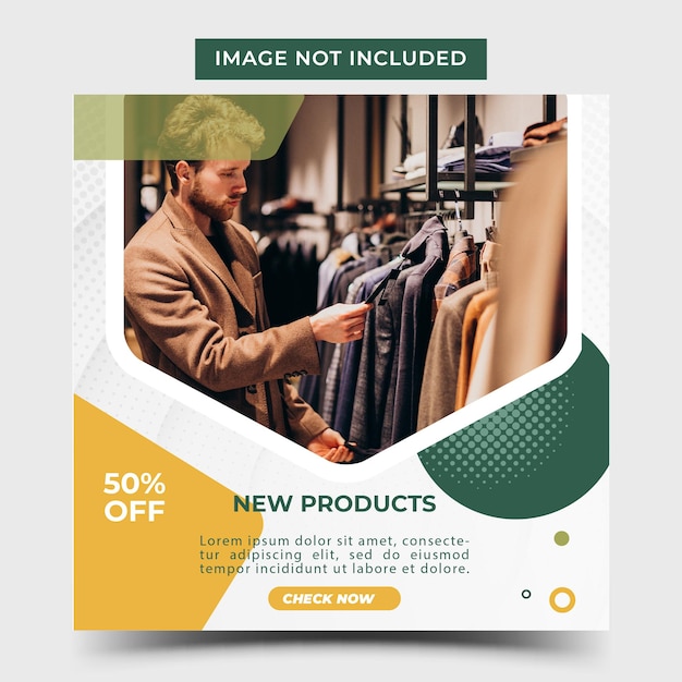 Premium Vector | New products template for social media post