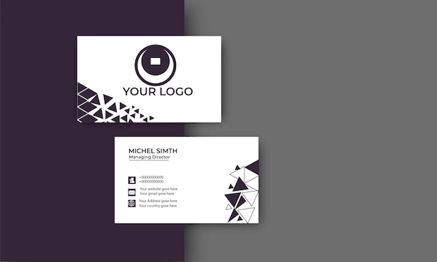 New and professional business card design black background simple design color gold