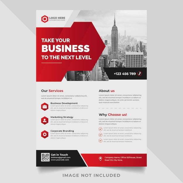 New professional flyer template design layout