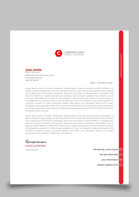 new professional letterhead vector design