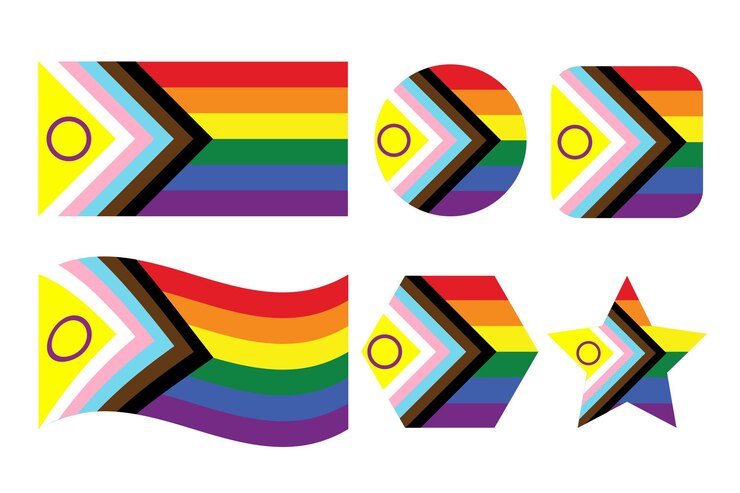 Vector new progress pride flag the progress pride flag is getting an intersex new lgbtq pride flag sexual identity pride flag