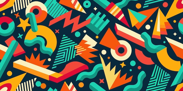 Vector new random pattern border illustration