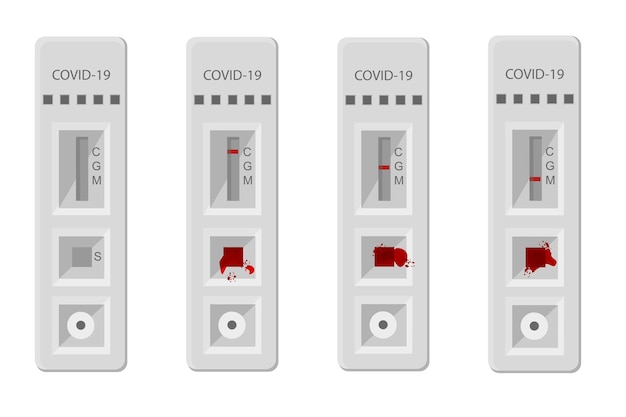Vector new rapid test at white background without result
