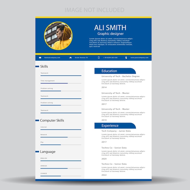 new Resume cv template