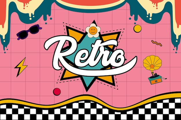 New Retro Liquid Banner Templates Beautiful Concept Vector Illustration