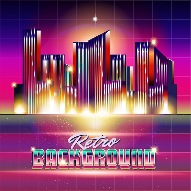 New Retro Wave Background