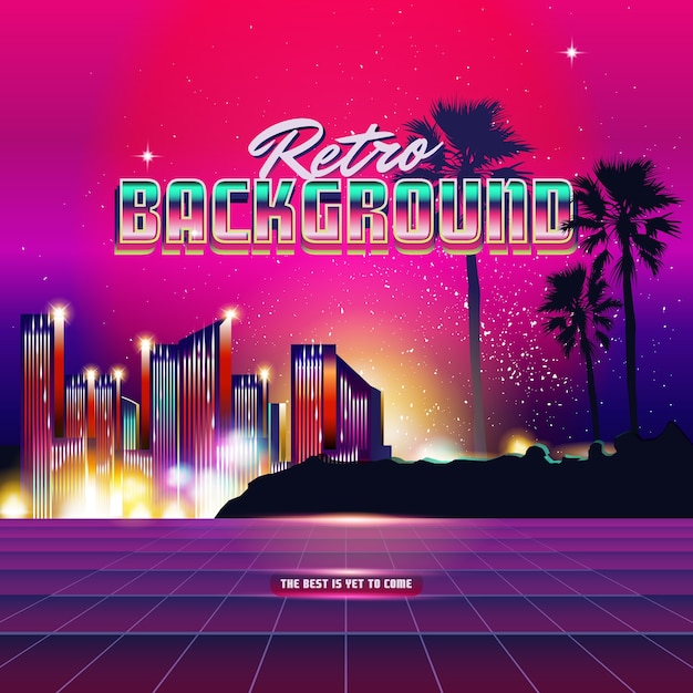 New Retro Wave Background