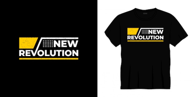 Vettore design t-shirt tipografia new revolution