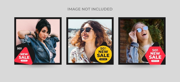 新しい販売ソーシャルメディア投稿テンプレートデザイン。