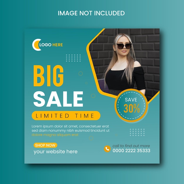 New season big sale all social media banner and post template design 2023