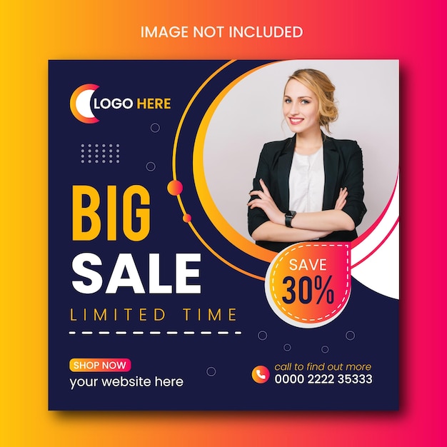 New season big sale all social media banner and post template design 2023