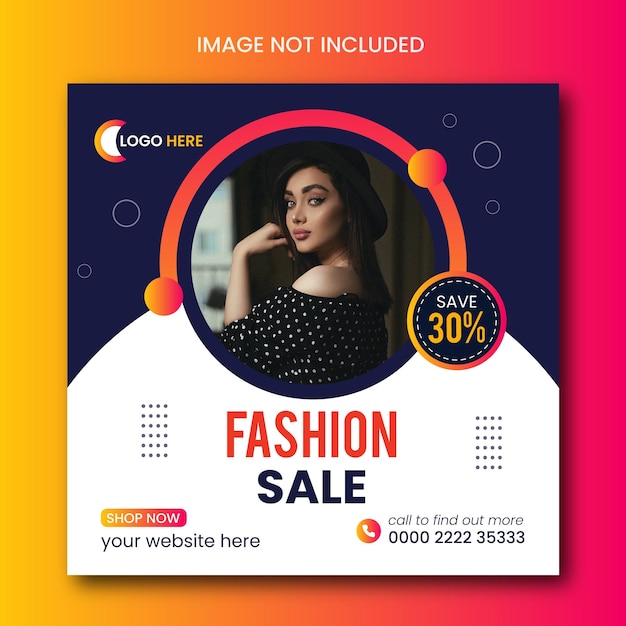 New season fashion sale all social media banner and post template design 2023