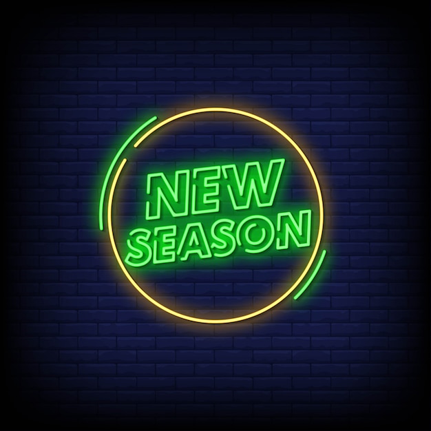 New season neon singboard