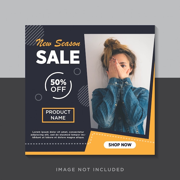 Vector new season sale banner template